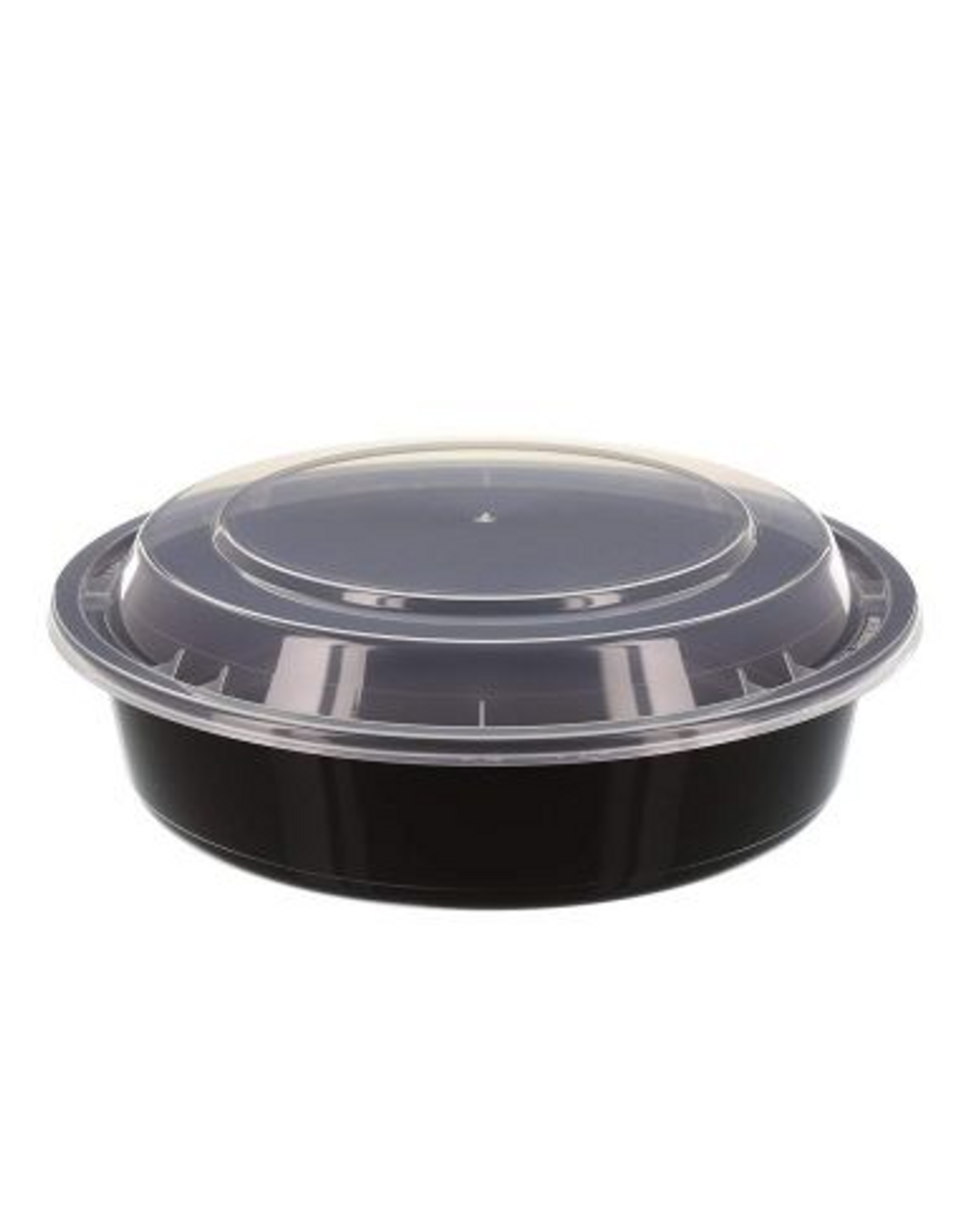 Round Black Base Container w/ Clear Lid 150/Case