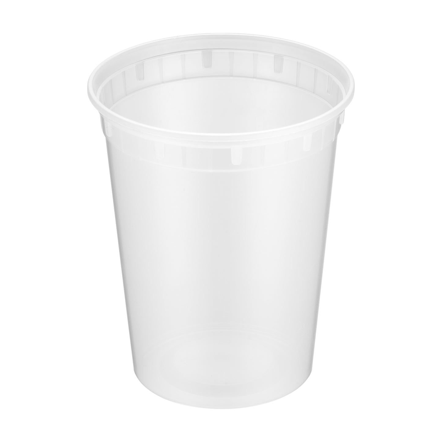 Heavy Duty Translucent Plastic Deli Container and Lid Combo Pack - 240/Case