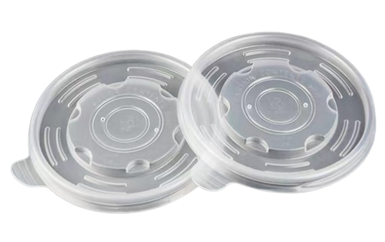 Solex 115mm Clear PP Vented Lid For 115mm 12/16/24/32 oz Paper Food Containers 500/Case