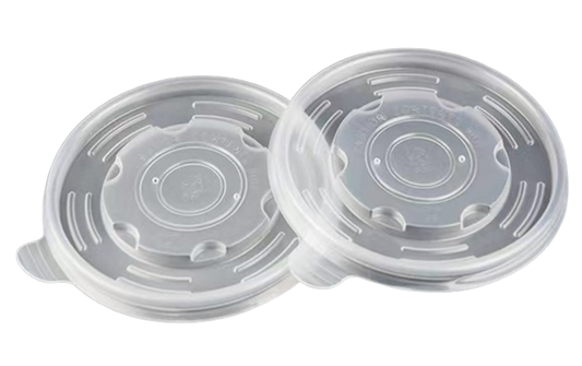 Solex 115mm Clear PP Vented Lid For 115mm 12/16/24/32 oz Paper Food Containers 500/Case