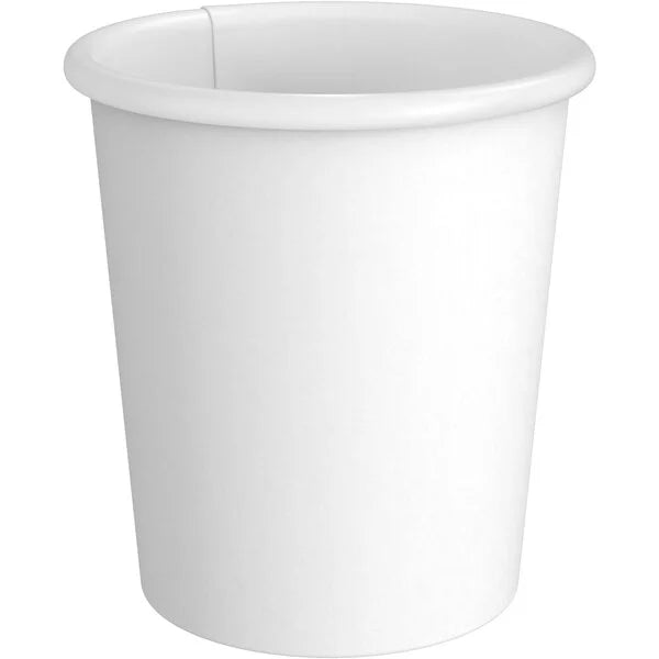 Paper Coffee Cups - Disposable White Hot Cups 4/8/10/12/16/20/24oz 1,000/Case
