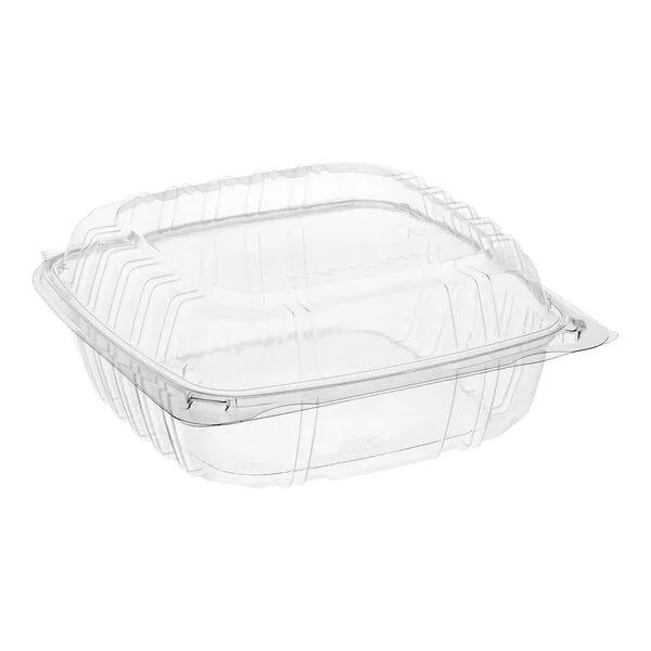 8"x8" PET Clear Hinged Container 200/Case