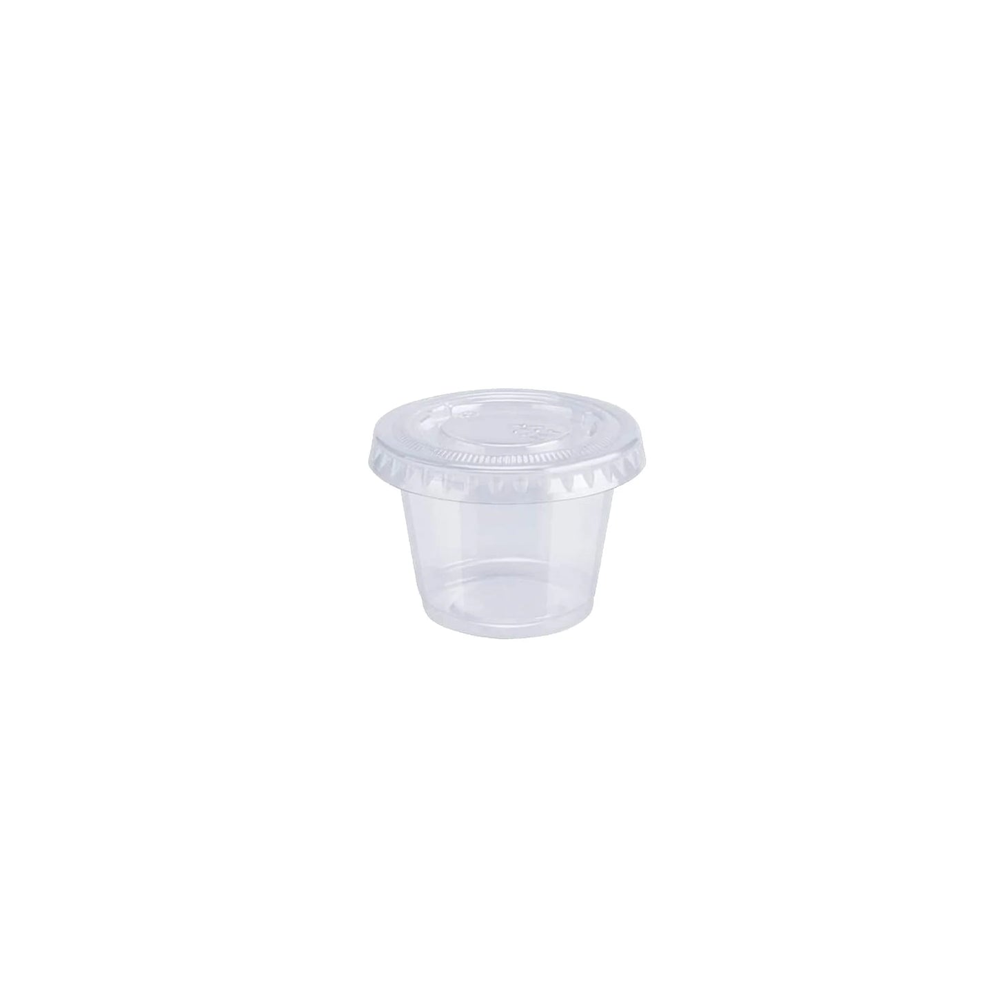 [Case of 2500 Pack] 0.75oz /1oz Plastic Clear Portion Cup LIDS, Souffle Cup LIDS