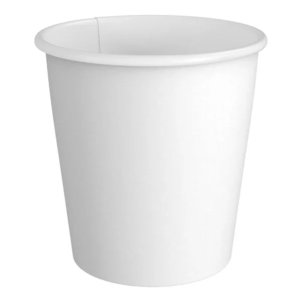 Paper Coffee Cups - Disposable White Hot Cups 4/8/10/12/16/20/24oz 1,000/Case