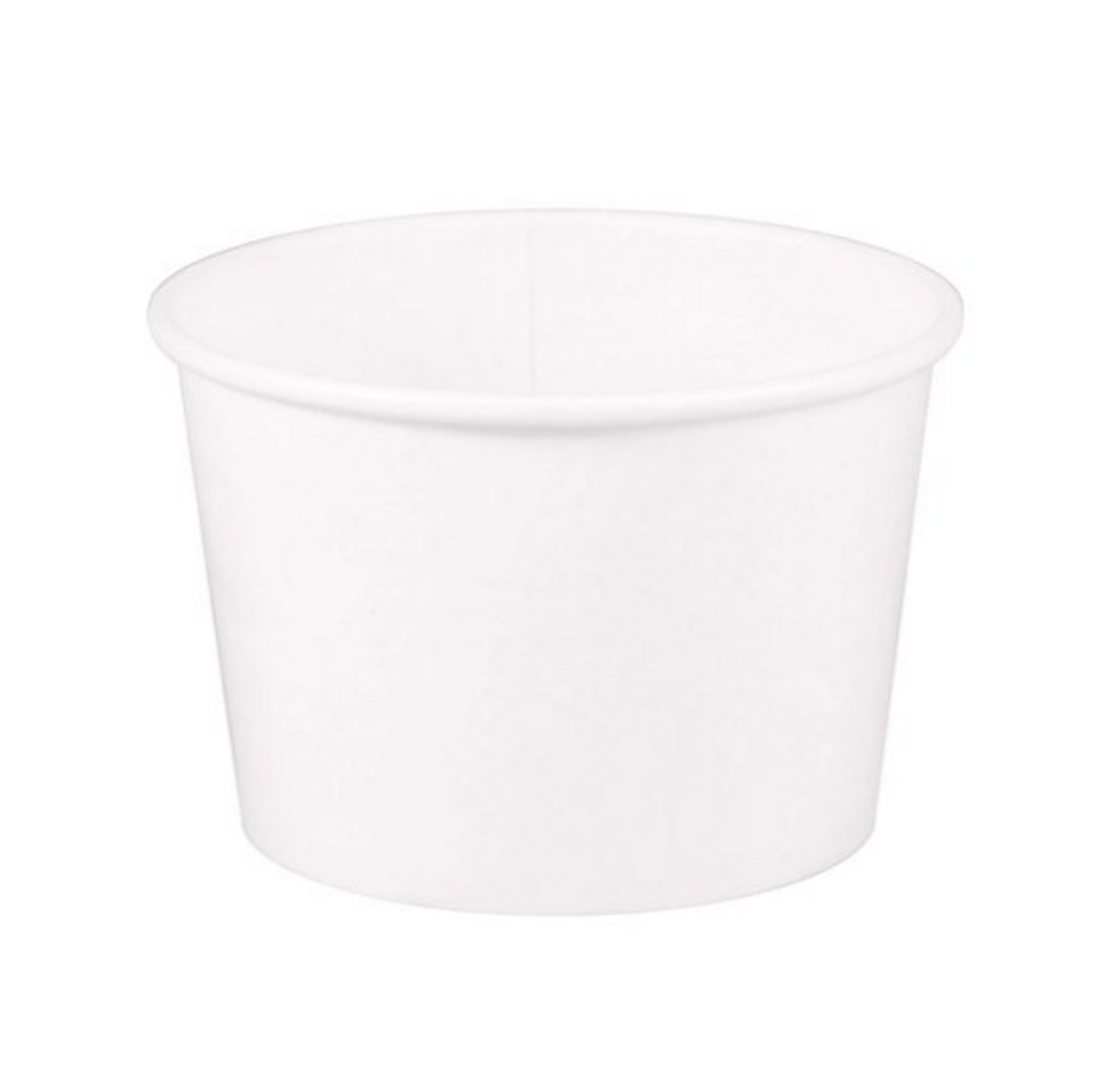 96mm 8/10 oz White Paper Food Containers 1000/Case