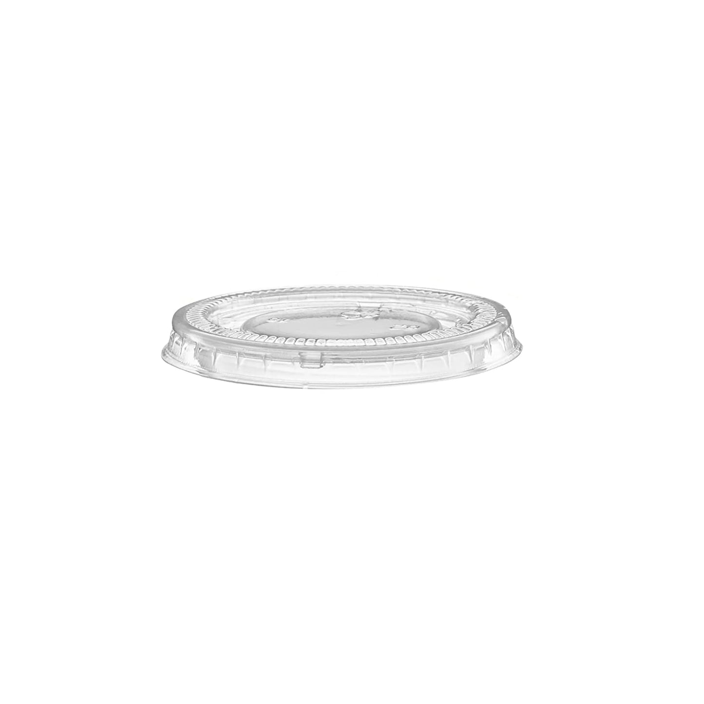 [Case of 2500 Pack] 0.75oz /1oz Plastic Clear Portion Cup LIDS, Souffle Cup LIDS