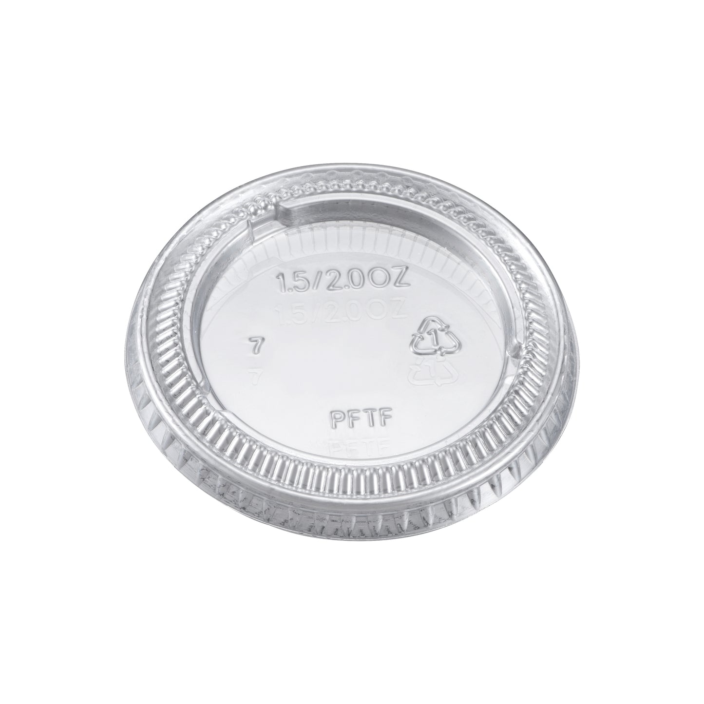 [Case of 2500 Pack] 0.75oz /1oz Plastic Clear Portion Cup LIDS, Souffle Cup LIDS