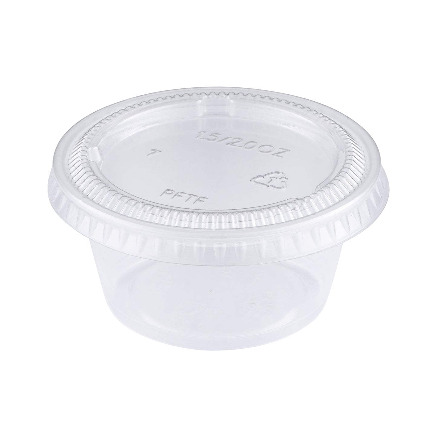 1oz/1.5oz/2oz/3.25oz/4oz/5.5oz Plastic Clear Portion Cups, Souffle Cups, (Cups Only) [Case of 2500 Pack]