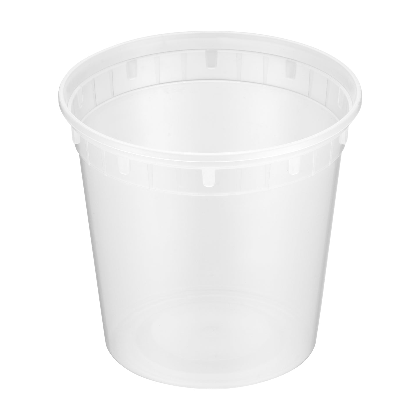 Heavy Duty Translucent Plastic Deli Container and Lid Combo Pack - 240/Case