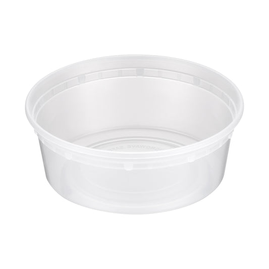 Heavy Duty Translucent Plastic Deli Container and Lid Combo Pack - 240/Case