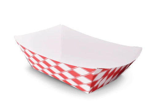 Paper Checkered Food Trays 1000/Case