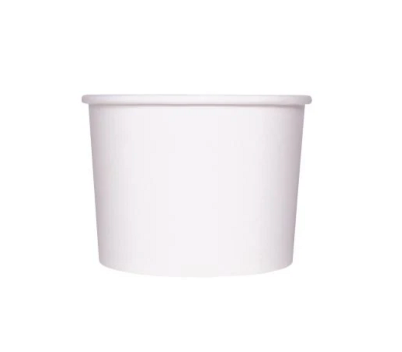 96mm 8/10 oz White Paper Food Containers 1000/Case