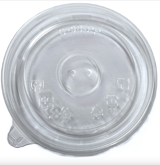 Solex 96mm Clear PP Lid for 6/8/10/12/16 oz Paper Food Containers 1,000/Case