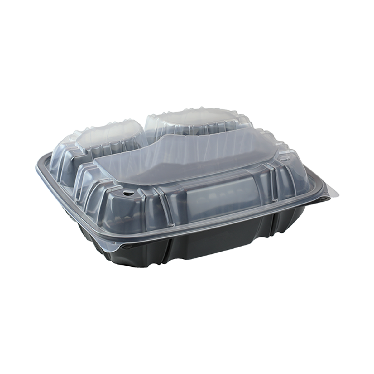9"'x9" PP VENTED HINGED CONTAINER (DUAL-COLOR) 150/Case