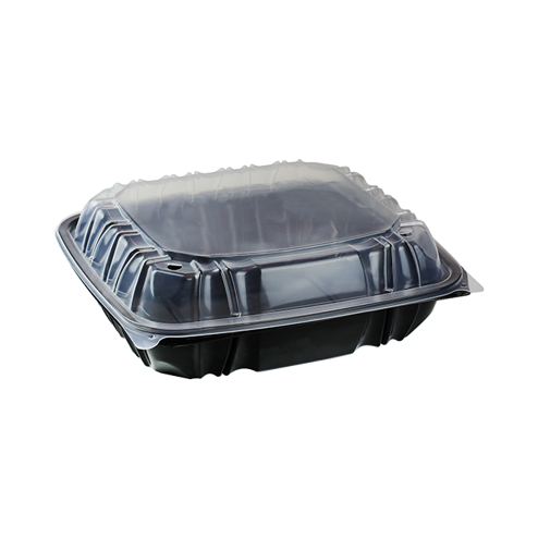 9"'x9" PP VENTED HINGED CONTAINER (DUAL-COLOR) 150/Case