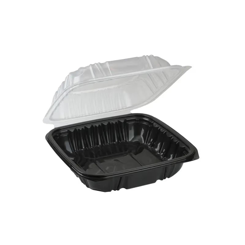 8"'x8" PP VENTED HINGED CONTAINER(DUAL-COLOR) 150/Case