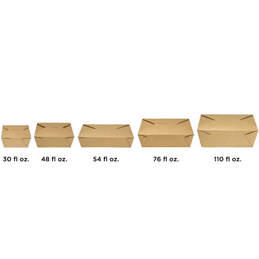 Kraft Microwavable Folded Paper Take-Out Container