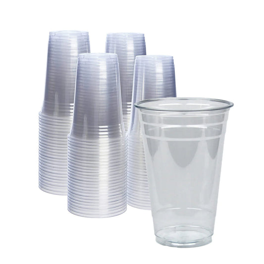 20 oz Crystal Clear PET Plastic Cold Cups 1,000/Case