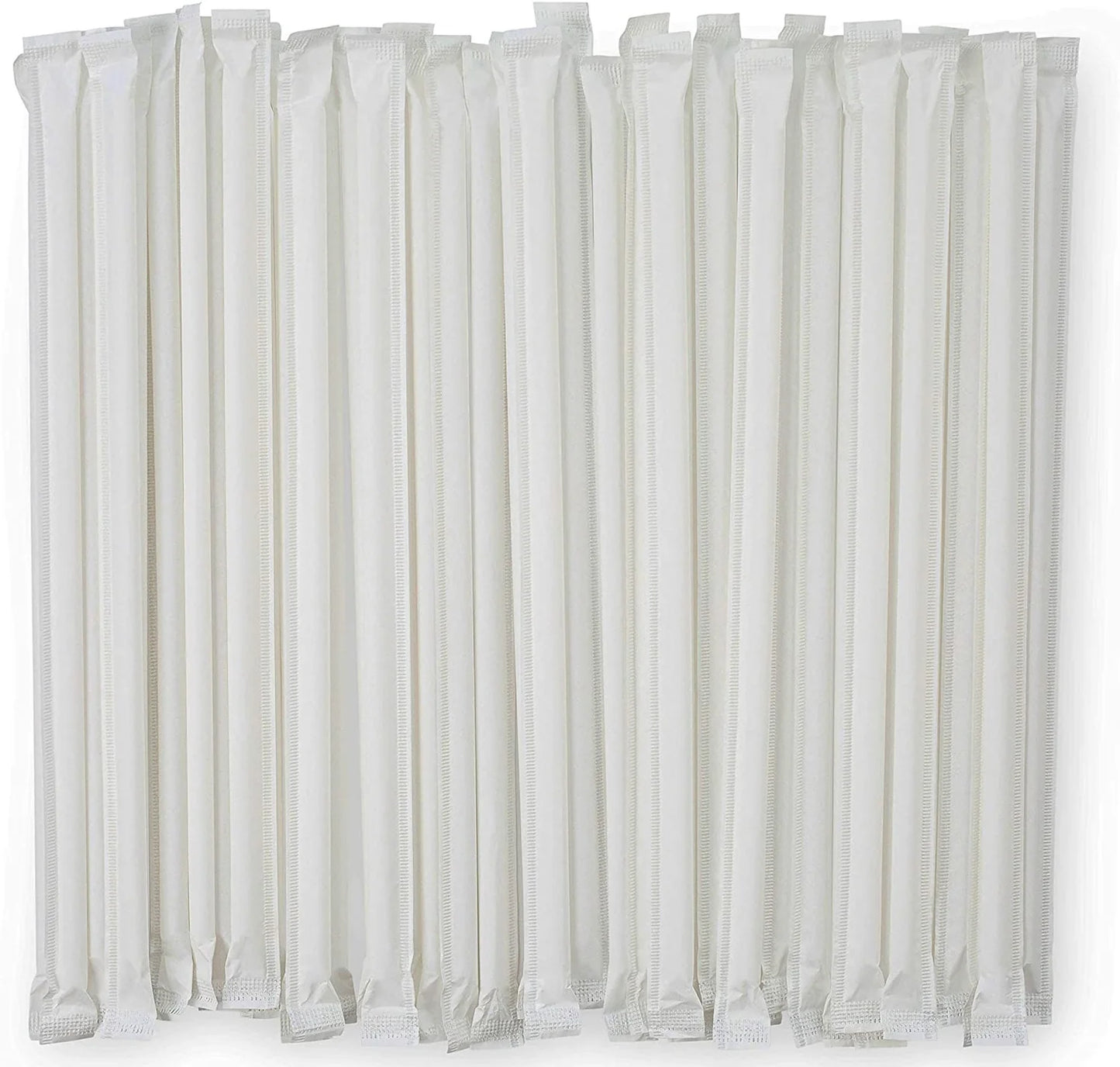 7-3/4" Clear Plastic Straws with Paper Wrapped Drinking Straws